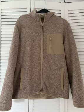 Old Navy Beige/Tan Lightweight Zip-Up Shirt Jacket